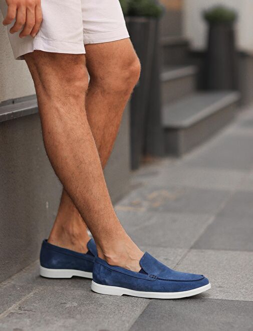 Cabani Ayakkabı Mavi Erkek Süet Günlük Ayakkabı 26419 - Görsel 6