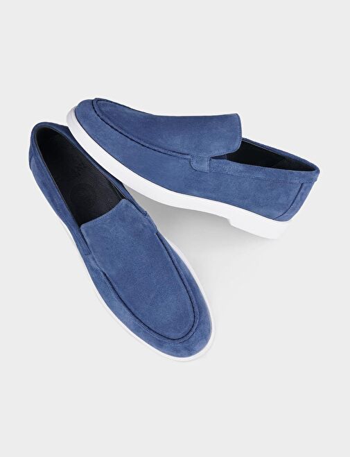 Cabani Ayakkabı Mavi Erkek Süet Günlük Ayakkabı 26419 - Görsel 5