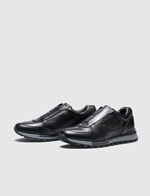 Cabani Ayakkabı Siyah Erkek Deri Sneaker 26474 - Görsel 5