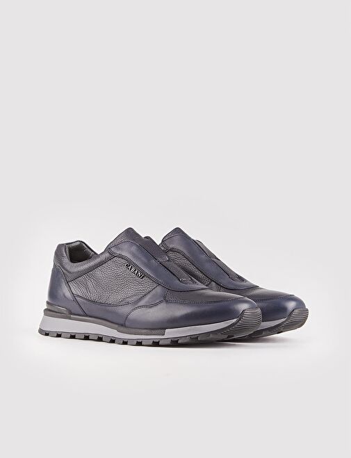Cabani Ayakkabı Lacivert Erkek Deri Sneaker 26477 - Görsel 3