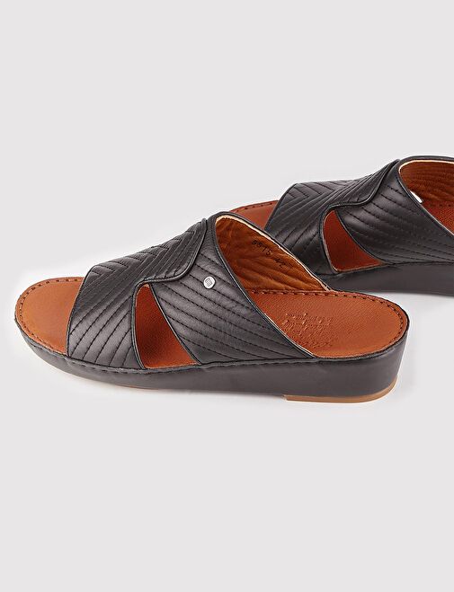 Cabani Ayakkabı Siyah Erkek Deri Terlik 117858 - Görsel 5