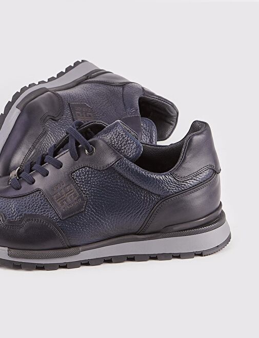 Cabani Ayakkabı Lacivert Erkek Deri Sneaker 115813 - Görsel 5