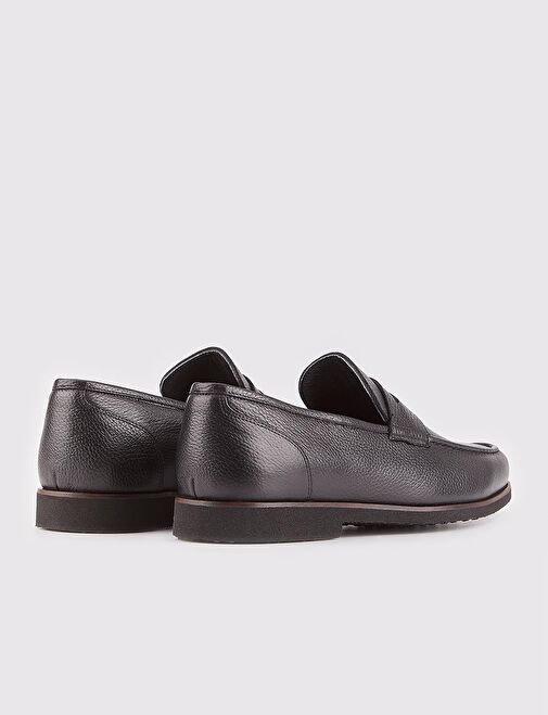 Erkek Hakiki Deri Eva Tabanlı Siyah Günlük Ayakkabı - Görsel 3