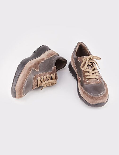 Hakiki Deri Vizon Bağcıklı Erkek Spor Ayakkabı - Görsel 5