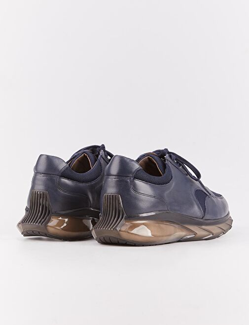 Cabani Ayakkabı Lacivert Erkek Deri Sneaker 118337 - Görsel 4