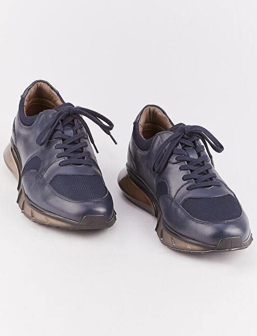 Cabani Ayakkabı Lacivert Erkek Deri Sneaker 118337 - Görsel 5