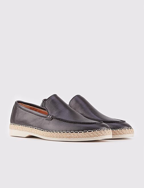 Hakiki Deri Erkek Günlük Siyah Ayakkabı - Görsel 3