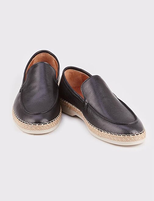 Hakiki Deri Erkek Günlük Siyah Ayakkabı - Görsel 5