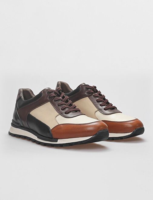 Cabani Ayakkabı Mavi-Gri Erkek Deri Sneaker 118892 - Görsel 3