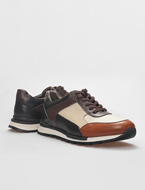 Cabani Ayakkabı Mavi-Gri Erkek Deri Sneaker 118892 - Görsel 5