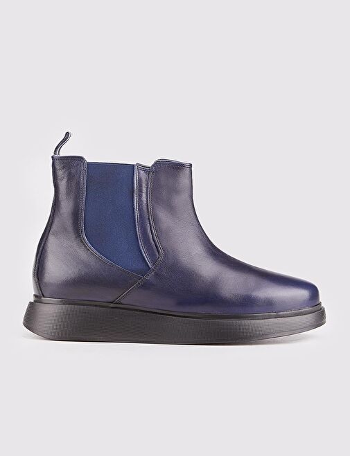 Hakiki Deri Light Eva Tabanlı Lacivert Erkek Günlük Bot - Görsel 2