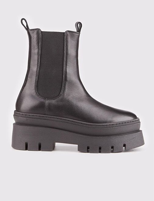 Kadın Siyah Hakiki Deri Günlük Bot - Görsel 2