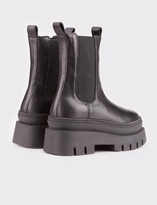 Kadın Siyah Hakiki Deri Günlük Bot - Görsel 4