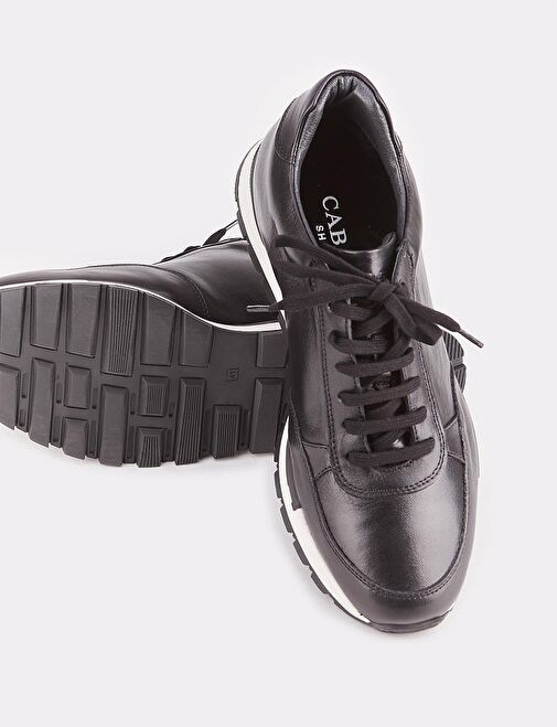 Cabani Ayakkabı Siyah Erkek Deri Sneaker 119154 - Görsel 5