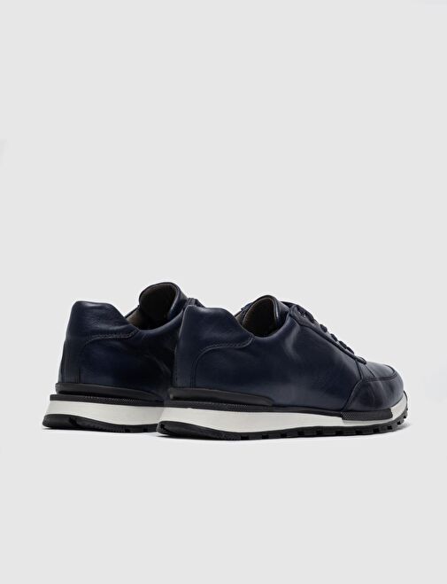 Cabani Ayakkabı Lacivert Erkek Deri Sneaker 27540 - Görsel 4