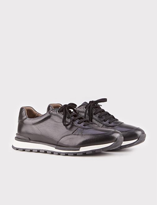 Cabani Ayakkabı Siyah Erkek Deri Sneaker 27516 - Görsel 3