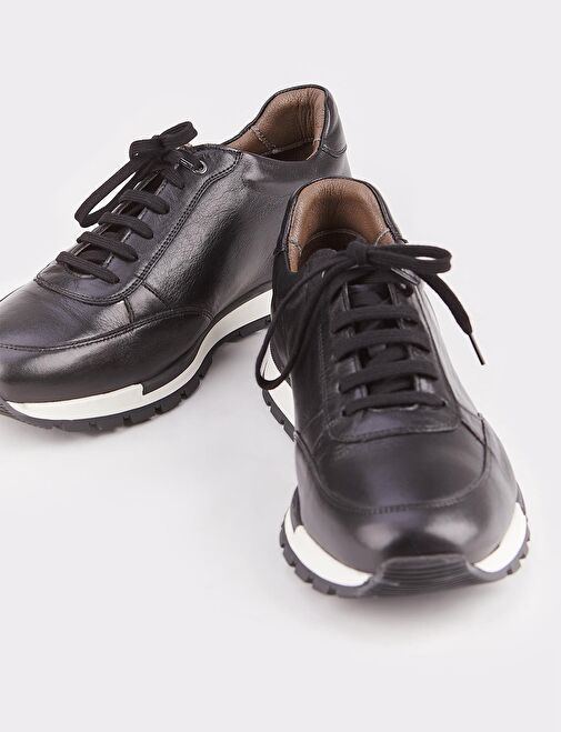 Cabani Ayakkabı Siyah Erkek Deri Sneaker 27516 - Görsel 5