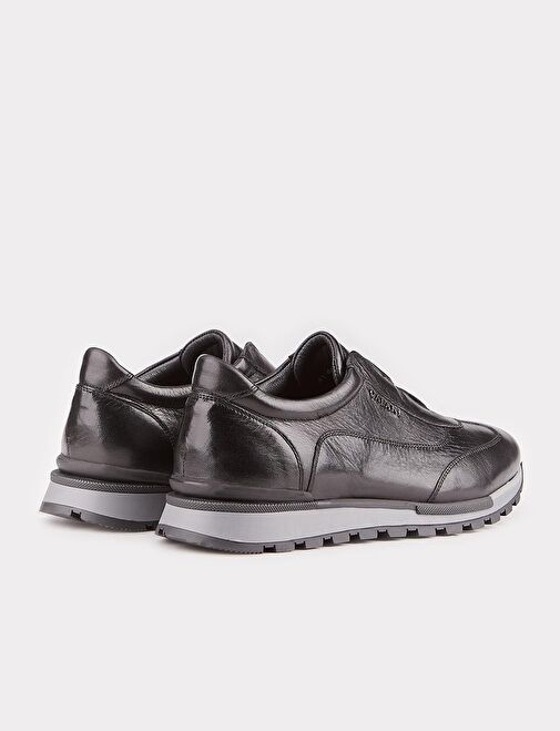 Termo Tabanlı Hakiki Deri Siyah Erkek Spor Ayakkabı - Görsel 4