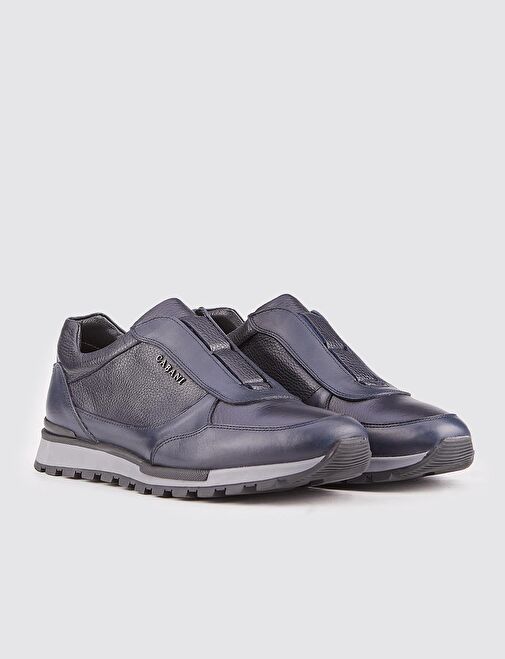 Cabani Ayakkabı Lacivert Erkek Deri Sneaker 117746 - Görsel 3