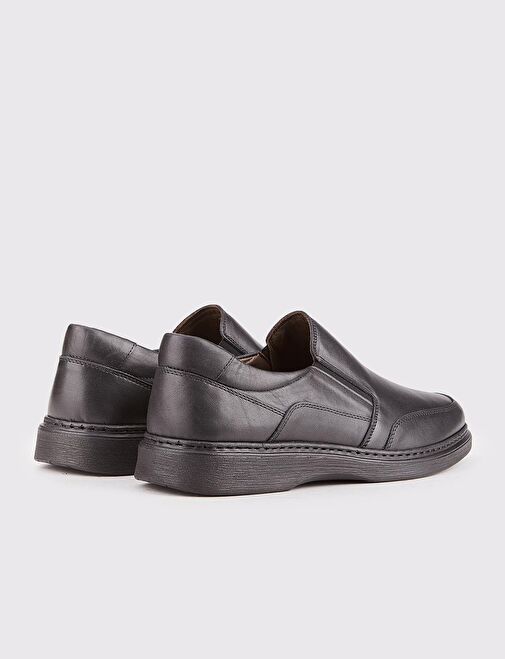 Hakiki Deri Siyah Günlük Erkek Ayakkabı - Görsel 4