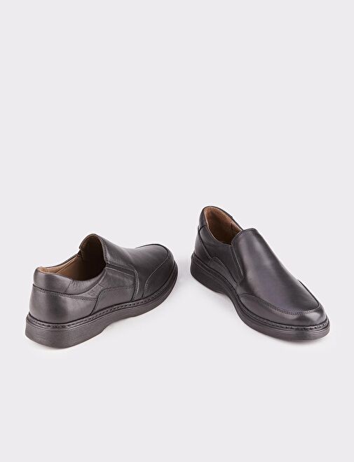 Hakiki Deri Siyah Günlük Erkek Ayakkabı - Görsel 5