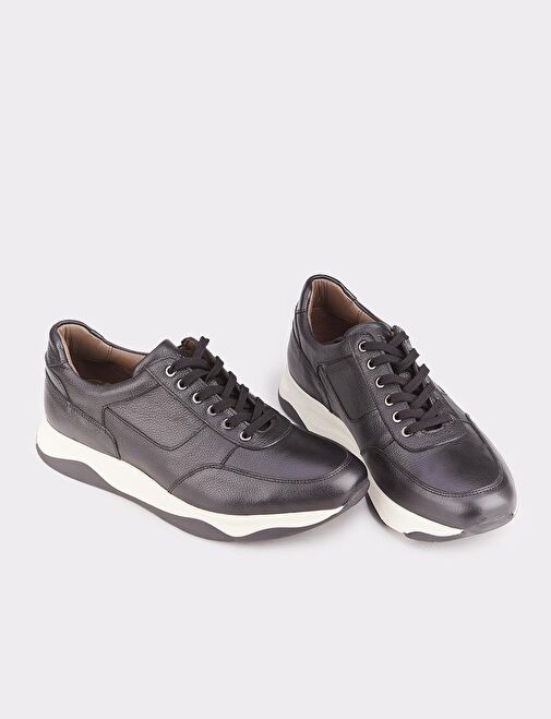 Cabani Ayakkabı Siyah Erkek Deri Sneaker 27824 - Görsel 5