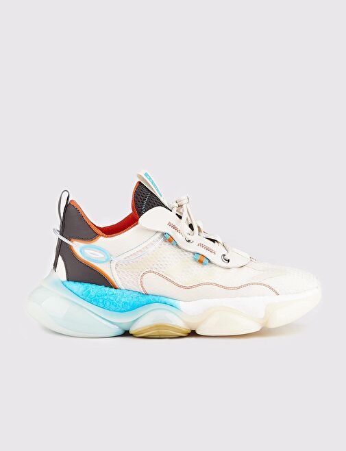 Bej Bağcıklı Erkek Sneaker Spor Ayakkabı - Görsel 2