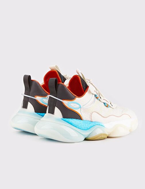 Bej Bağcıklı Erkek Sneaker Spor Ayakkabı - Görsel 4