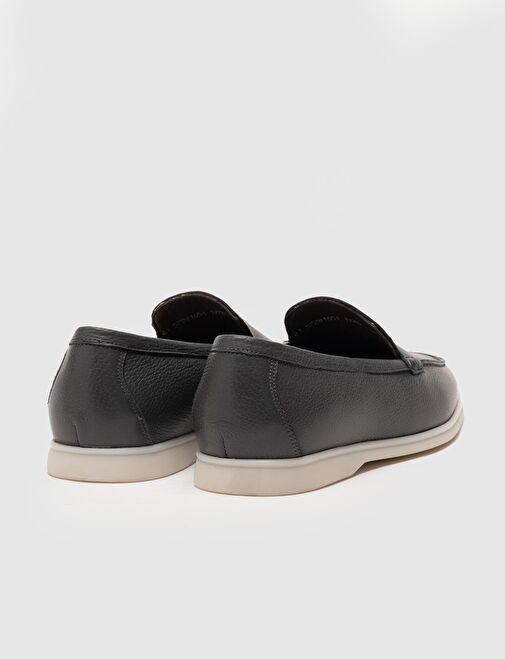 Hakiki Deri Gri Erkek Günlük Ayakkabı - Görsel 4