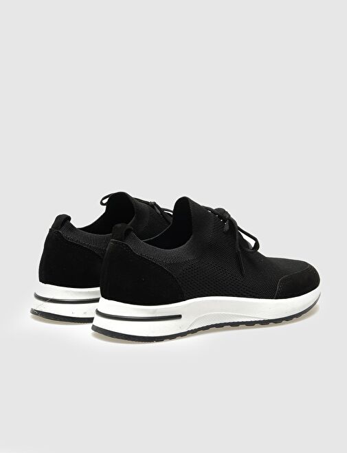 Triko Siyah Bağcıklı Erkek Spor Ayakkabı - Görsel 4