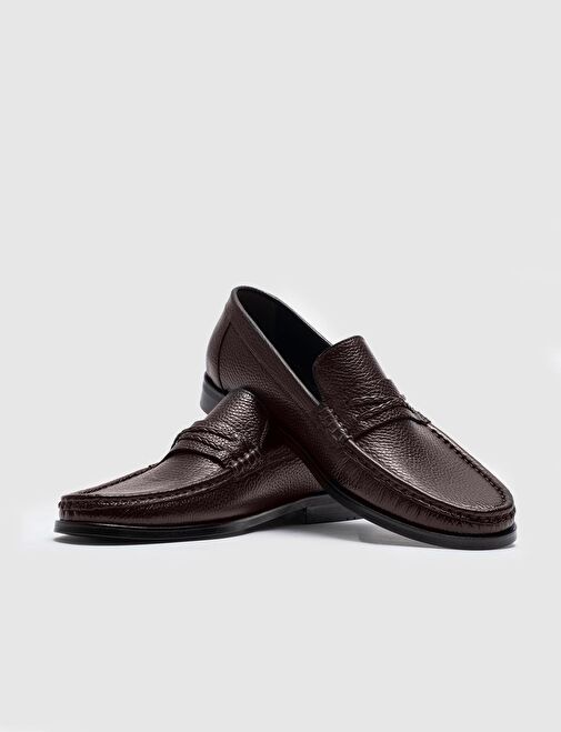 Hakiki Deri Kahverengi Erkek Günlük Ayakkabı - Görsel 3