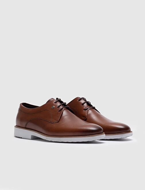 Hakiki Deri Taba Bağcıklı Erkek Günlük Ayakkabı - Görsel 3