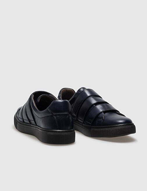 Cabani Ayakkabı Lacivert Erkek Deri Sneaker 28566 - Görsel 5