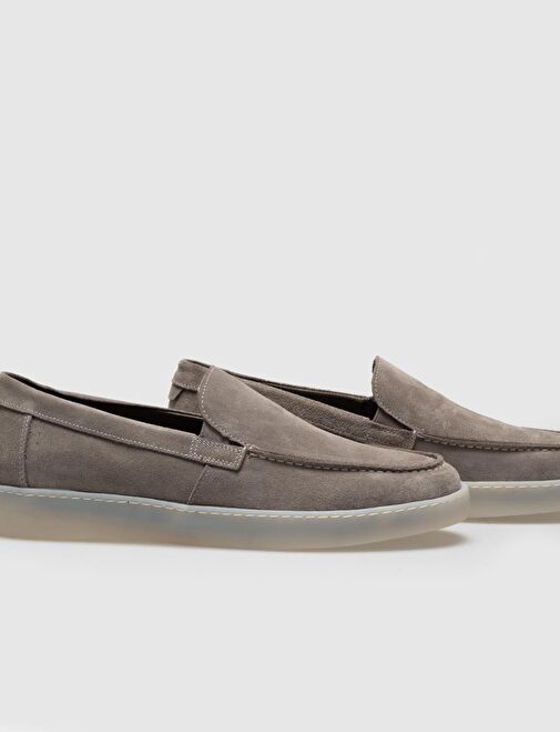 Hakiki Deri Bej Süet Erkek Günlük Ayakkabı - Görsel 5