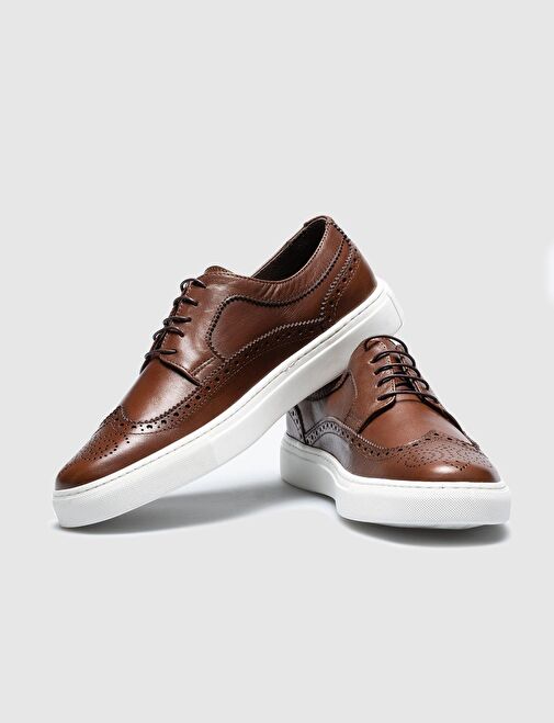 Cabani Ayakkabı Taba Erkek Deri Sneaker 119870 - Görsel 5