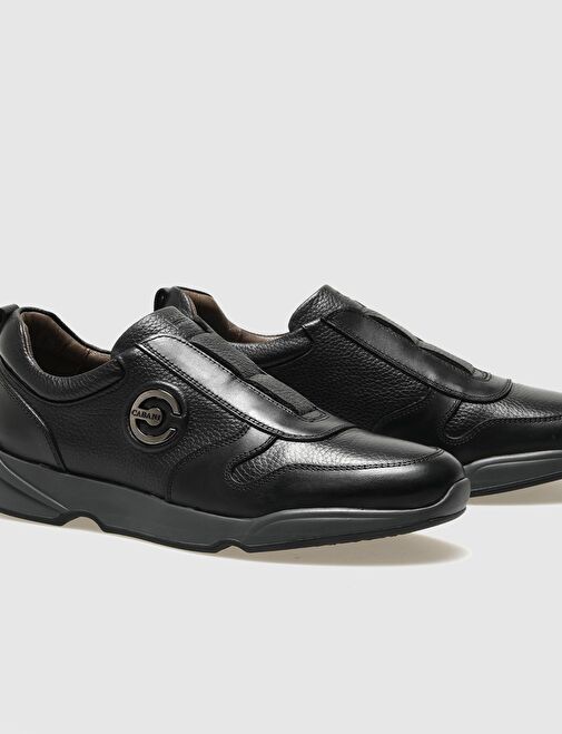 Hakiki Deri Siyah Erkek Spor Ayakkabı - Görsel 5