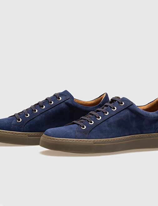 Cabani Ayakkabı Mavi Erkek Süet Sneaker 28538 - Görsel 5