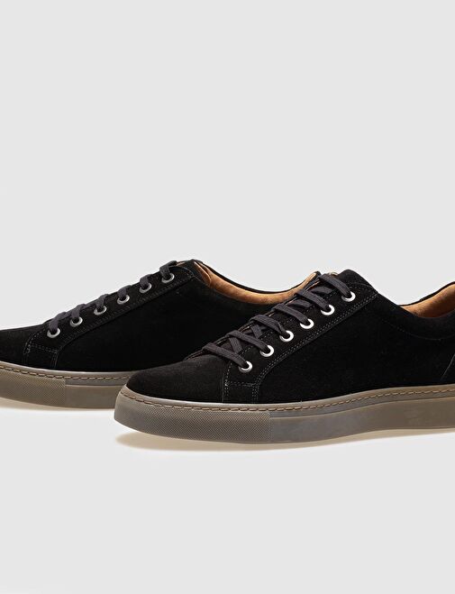 Cabani Ayakkabı Siyah Erkek Süet Sneaker 28541 - Görsel 5