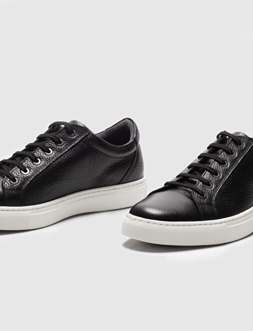 Cabani Ayakkabı Siyah Erkek Deri Sneaker 121078R - Görsel 5