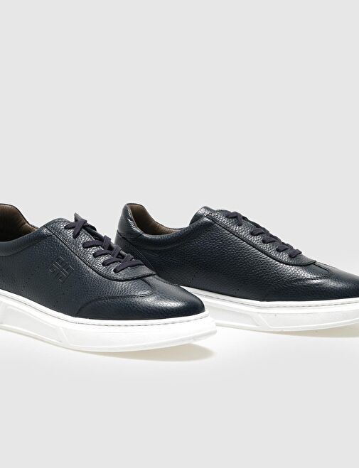 Cabani Ayakkabı Lacivert Erkek Deri Sneaker 28824 - Görsel 5