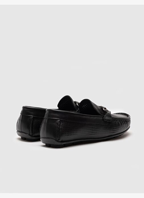 Hakiki Deri Siyah Erkek Loafer - Görsel 4