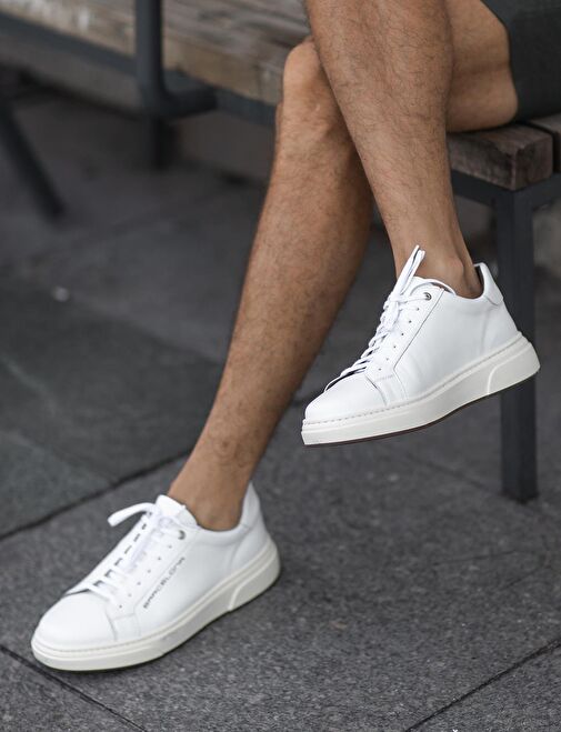 Cabani Ayakkabı Beyaz Erkek Deri Sneaker 28579 - Görsel 6