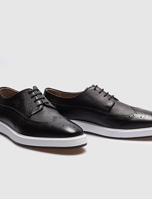 Cabani Ayakkabı Siyah Erkek Deri Günlük Ayakkabı 28686 - Görsel 5