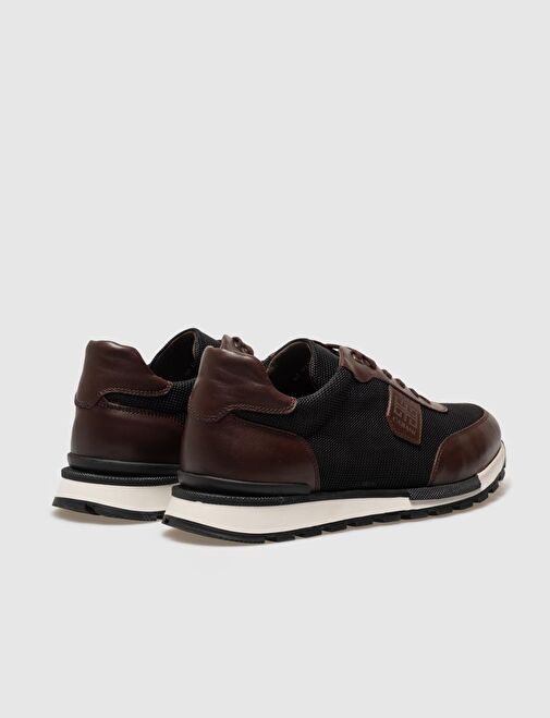 Hakiki Deri Kahverengi Bağcıklı Erkek Spor Ayakkabı - Görsel 4