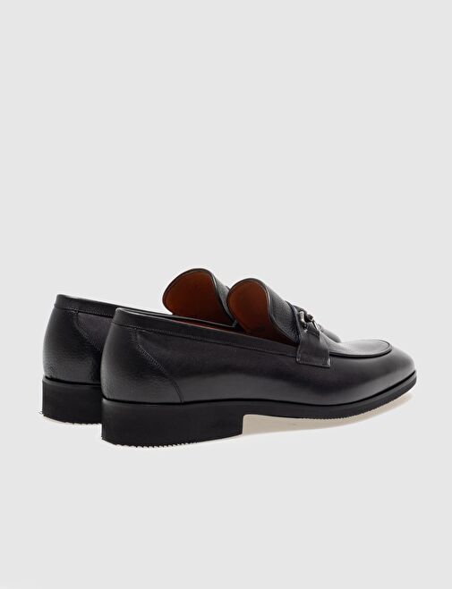 Hakiki Deri Siyah Tokalı Erkek Klasik Ayakkabı - Görsel 4