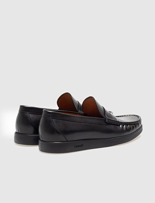 Hakiki Deri Siyah Kemerli Erkek Günlük Ayakkabı - Görsel 4