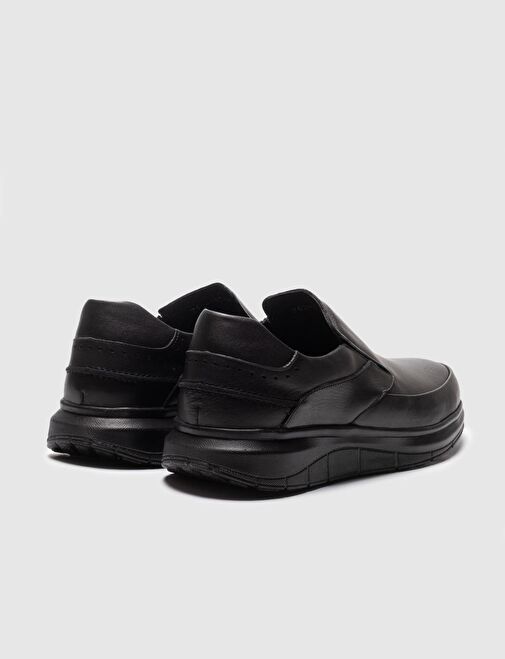 Hakiki Deri Siyah Erkek Günlük Ayakkabı - Görsel 4