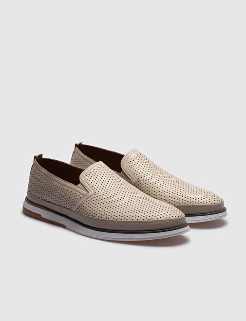 Cabani Ayakkabı Bej Erkek Deri Günlük Ayakkabı 28721 - Görsel 3