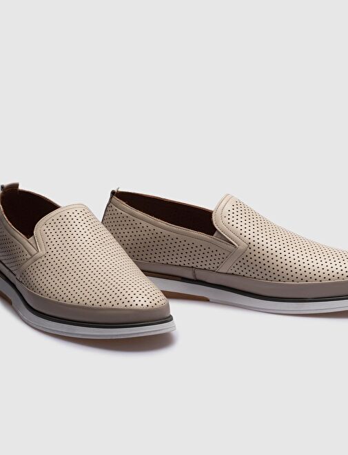 Cabani Ayakkabı Bej Erkek Deri Günlük Ayakkabı 28721 - Görsel 5