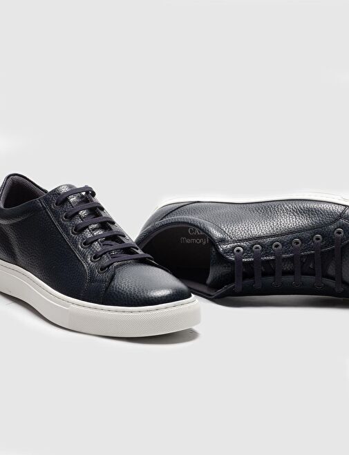 Cabani Ayakkabı Lacivert Erkek Deri Sneaker 28648 - Görsel 5